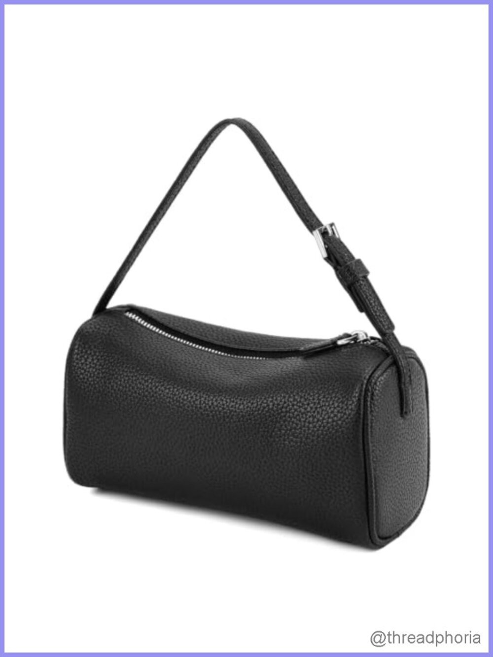 PU Leather Hobo Crossbody Bag Small Barrel Purse Casual